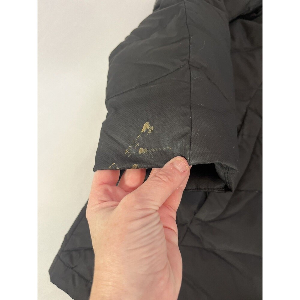 Lands’ End Women’s Black Hooded Down Parka Jacket Size S Small Flaws - Picture 4 of 16